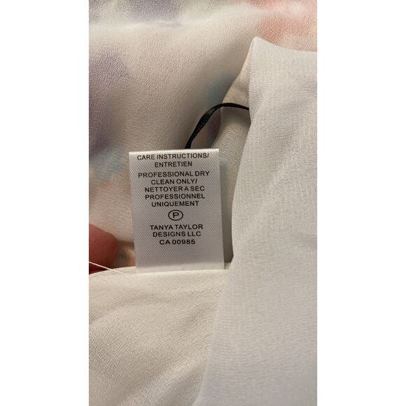 Tanya Taylor Fifi Long Silk Blend Maxi Dress Halter Multicolor Fairy Size Large - Picture 5 of 9